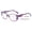 Purple, variant on Women Floral Progressive Reading Glasses - Zero Power On Top - No Line Or Bubble Clear Reader CR11 +1.50