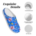thumbnail image 5 of Daiia Tropical Jellyfishes Print Women’s Fuzzy Slippers Memory Foam Lightweight House Shoes Cozy Loafer Flannel House Shoes-39/40, 5 of 7