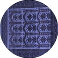 thumbnail image 1 of Ahgly Company Indoor Round Southwestern Blue Country Area Rugs, 7' Round, 1 of 4