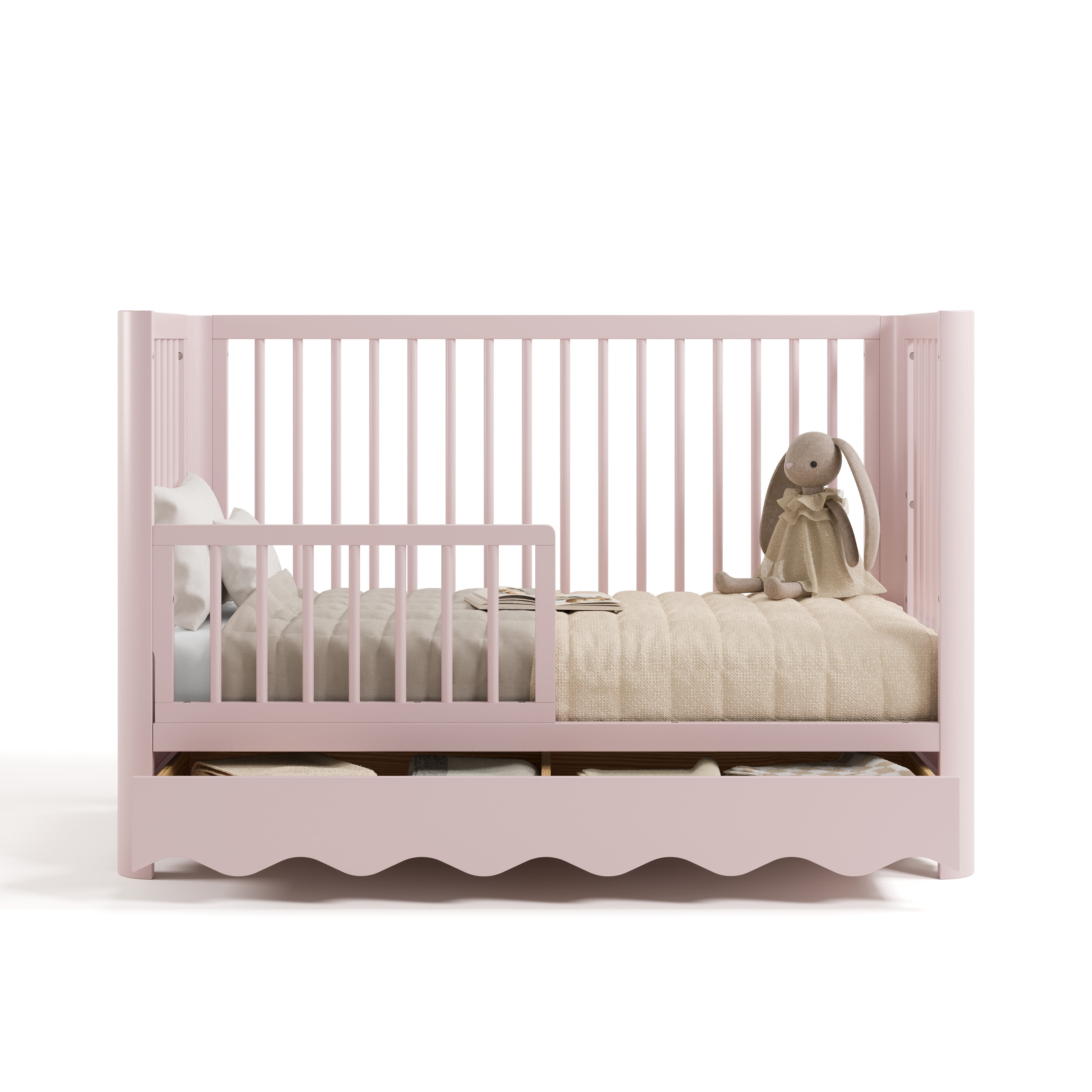 Art of Nursery by Storkcraft Casablanca 5-in-1 Convertible Baby Crib with Drawer, Blush