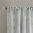 thumbnail image 3 of Madison Park Diamond Sheer Window Curtain Panel for Adult Living Room, 50"x95" Elegant Grey, 3 of 5