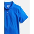 thumbnail image 3 of Wonder Nation Girls School Uniform Pique Polo Shirt with Short Sleeves, Size 4-18, 3 of 3