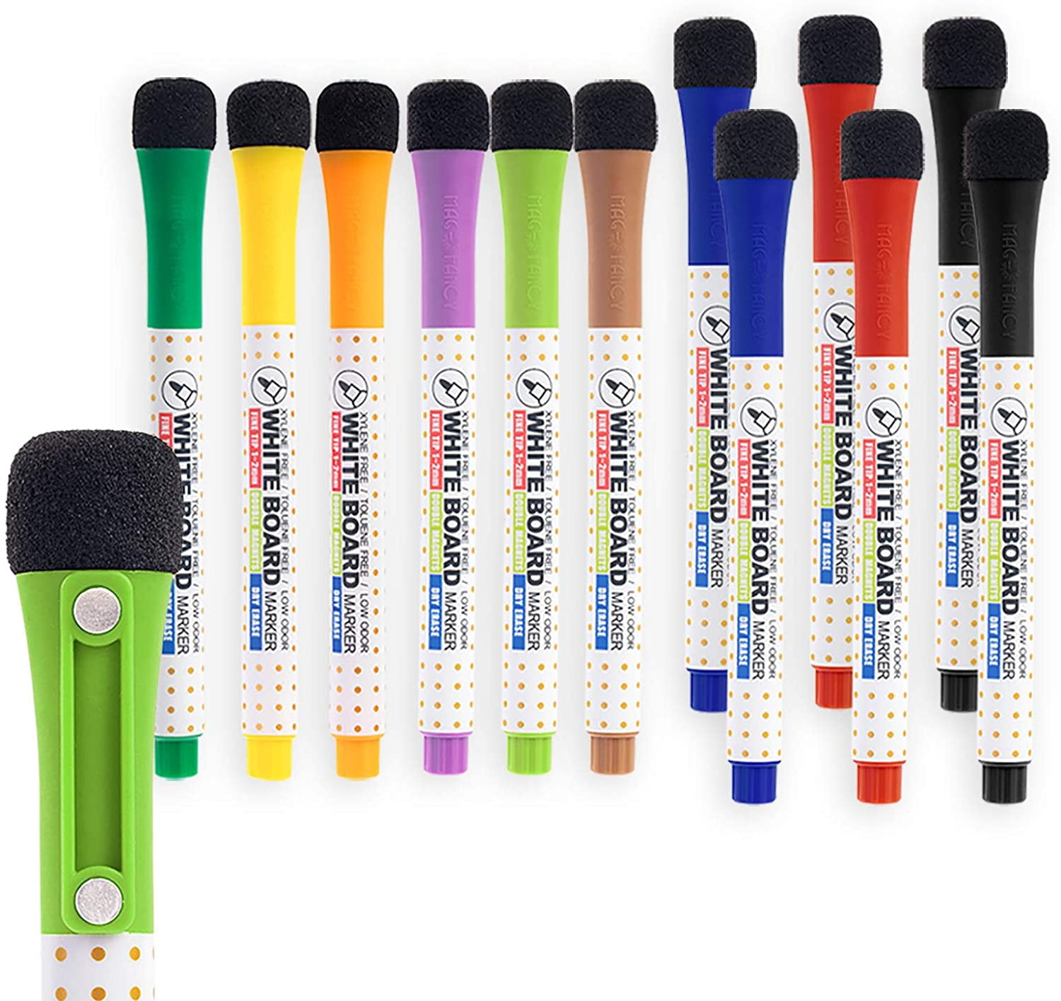 MagFancy Dry Erase Markers Fine Point Whiteboard Markers