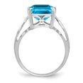 thumbnail image 2 of Sterling Silver Rhodium Blue Topaz Ring, 2 of 6