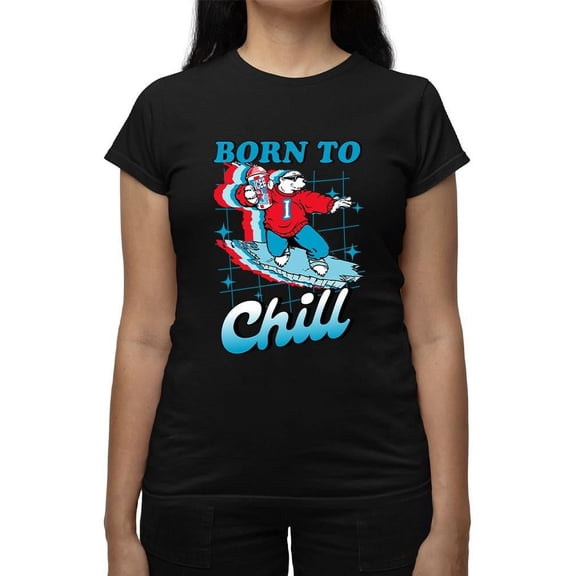 Born To Chill - Surfing Polar-Bear ICEE Graphic Women's T-shirt