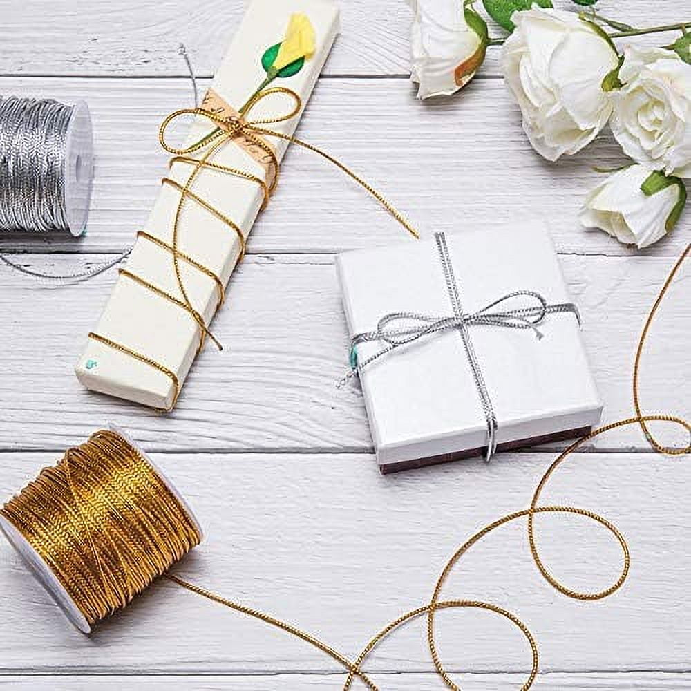 Cord Gift Rope Gold Metallic Binding String Wrapping Thread Ropes Packing  Twine Making Straps Christmas Tag Tinsel Food