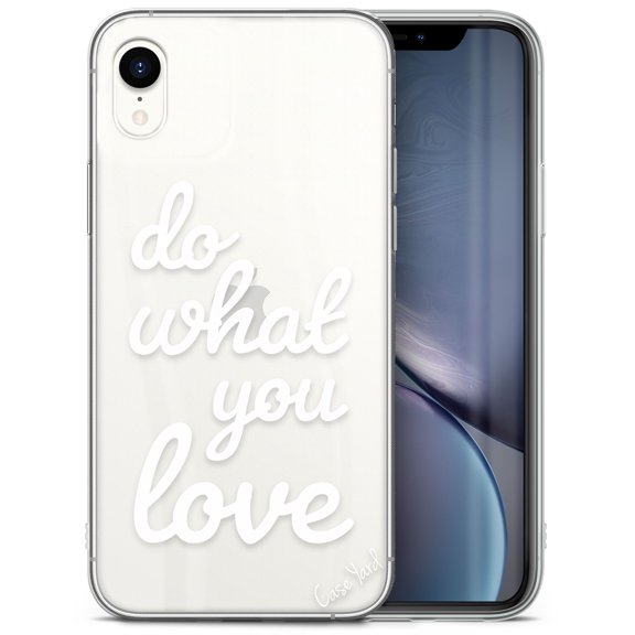 Case Yard iPhone-XR Case Clear Soft & Flexible TPU Ultra Low Profile Slim Fit Thin Shockproof Transparent Bumper Protective Cover Drop Protective Cell Phone Cases (Do What You Love)