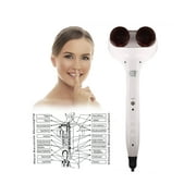 Full Body Electric Handheld Dual-Head Percussion Massager with Heating Gold Quick Relief Pains