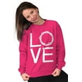 thumbnail image 3 of LOVE Crown Thorns Christian Faith Women Crewneck Sweatshirt Brisco Brands S, 3 of 6