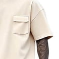 thumbnail image 7 of Bovxnpu Men's Clothing Set 2 Piece Outfits Tracksuit Men Short Sleeve Crew Neck Top Multi Pocket Elastic Waist Shorts Set, 7 of 7