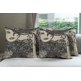 thumbnail image 6 of Ambesonne Modern Throw Pillow Cover 4 Pack, Woman with Cool Posing, 16", Dark Taupe and Tan, 6 of 7