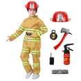 thumbnail image 2 of SRZYMJ Firefighter Costume for Kids 3-5, Fireman Costume for Boys with Toy Accessories Set, Firefighter Clothes Suit, Toddler Fireman Dress Up Outfit 2-4t, 2 of 8