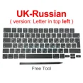 thumbnail image 3 of Original 2021 Laptop A2442 A2485 Keycaps Set Russian RU For Macbook Pro M1 Pro/Max Retina 14 16 inch 2021 Keyboard Keys Caps UK-Russian-Right, 3 of 5
