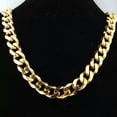 thumbnail image 5 of EOEMY 18K Gold Plated Stainless Steel Cuban Curb Chain Necklace Men 8/10/12/15/17/19mm-Gold-17mm-11Inch Bracelet, 5 of 5