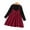 #039-Wine, variant on AUNVITO Girls Corduroy Dress 2-8Y Two-Piece Design Bow Knot Splicing Autumn Winter Casual Outfit