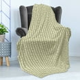 thumbnail image 4 of Botanical Soft Flannel Fleece Throw Blanket, Vintage Style Thorny Branches with Leaves, Cozy Plush for Indoor and Outdoor Use, 50" x 60", Cream Pale Sage Green, by Ambesonne, 4 of 5