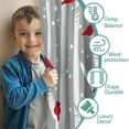 thumbnail image 3 of Blackout Kids Curtains,Gray Christmas Cardinal Bird Pattern Childrens Insulated Curtains Set Of 2,Bedroom Essentials,Toddler Room Decor 42"x54", 3 of 5