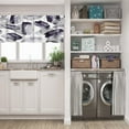 thumbnail image 5 of LALILO Kitchen Curtain Valance Watercolor Black Rod Pocket Window Curtain 52"x 18" Set of 2, 5 of 7