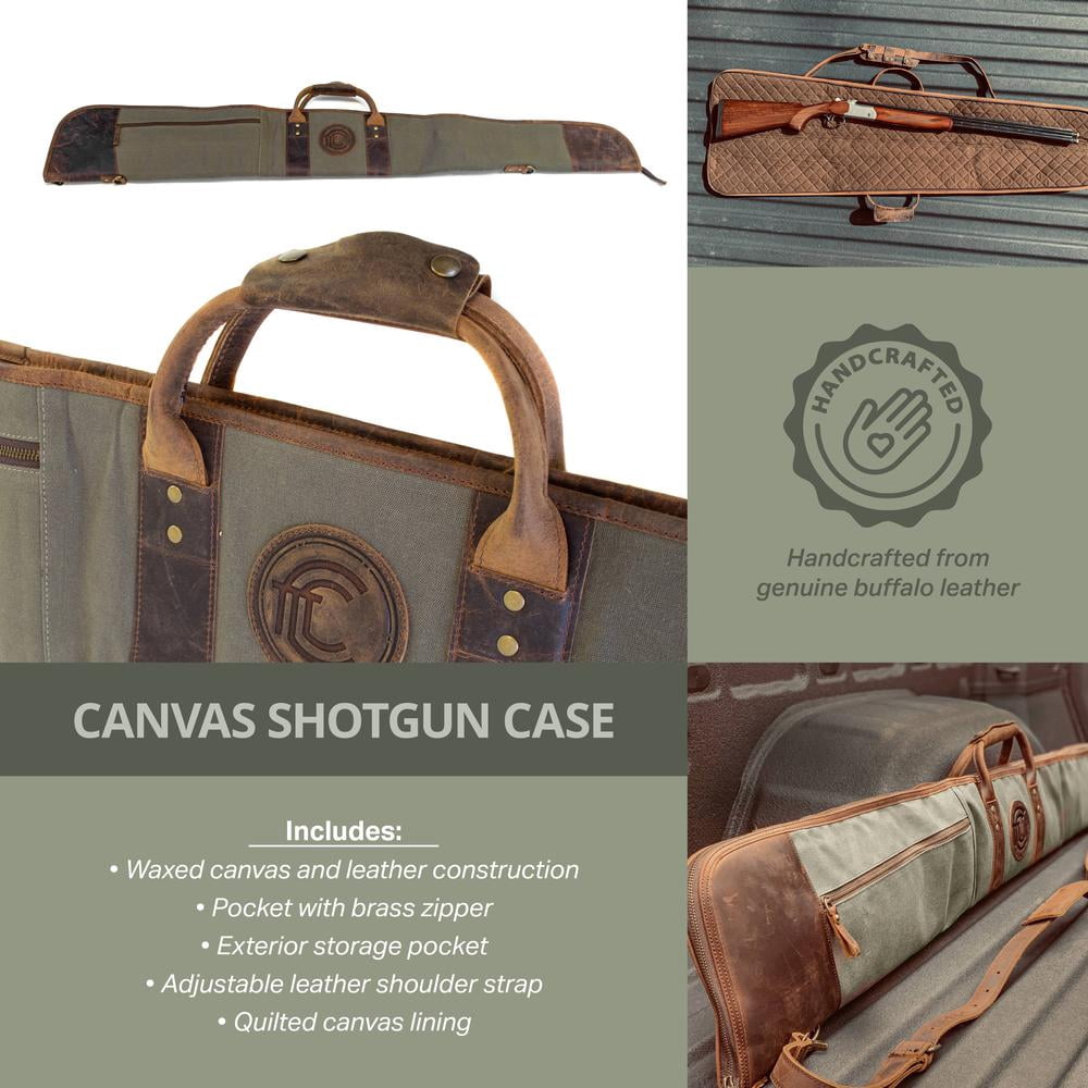 Outdoor Leisure Products Canvas and Leather Shotgun Case