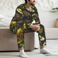 thumbnail image 5 of Mens Pajamas Set, Cute Hamburger Beef Vegetables Button-Down Pajamas for Men Long Sleeve Mens Sleepwear Lounge Pjs Set, 5 of 5