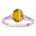 thumbnail image 3 of Star K � Oval 8x6 Genuine Citrine Split Shank Three Stone Engagement Promise Ring, 3 of 9