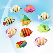 CLISPEED 2pcs Artificial Floating Fish for Aquarium, Mini Pond, Fish ...