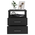 thumbnail image 4 of Napoles 3 Piece Bedroom Set, Leto Shoe Rack + Napoles Nightstand + Napoles Nightstand, Black, 4 of 6