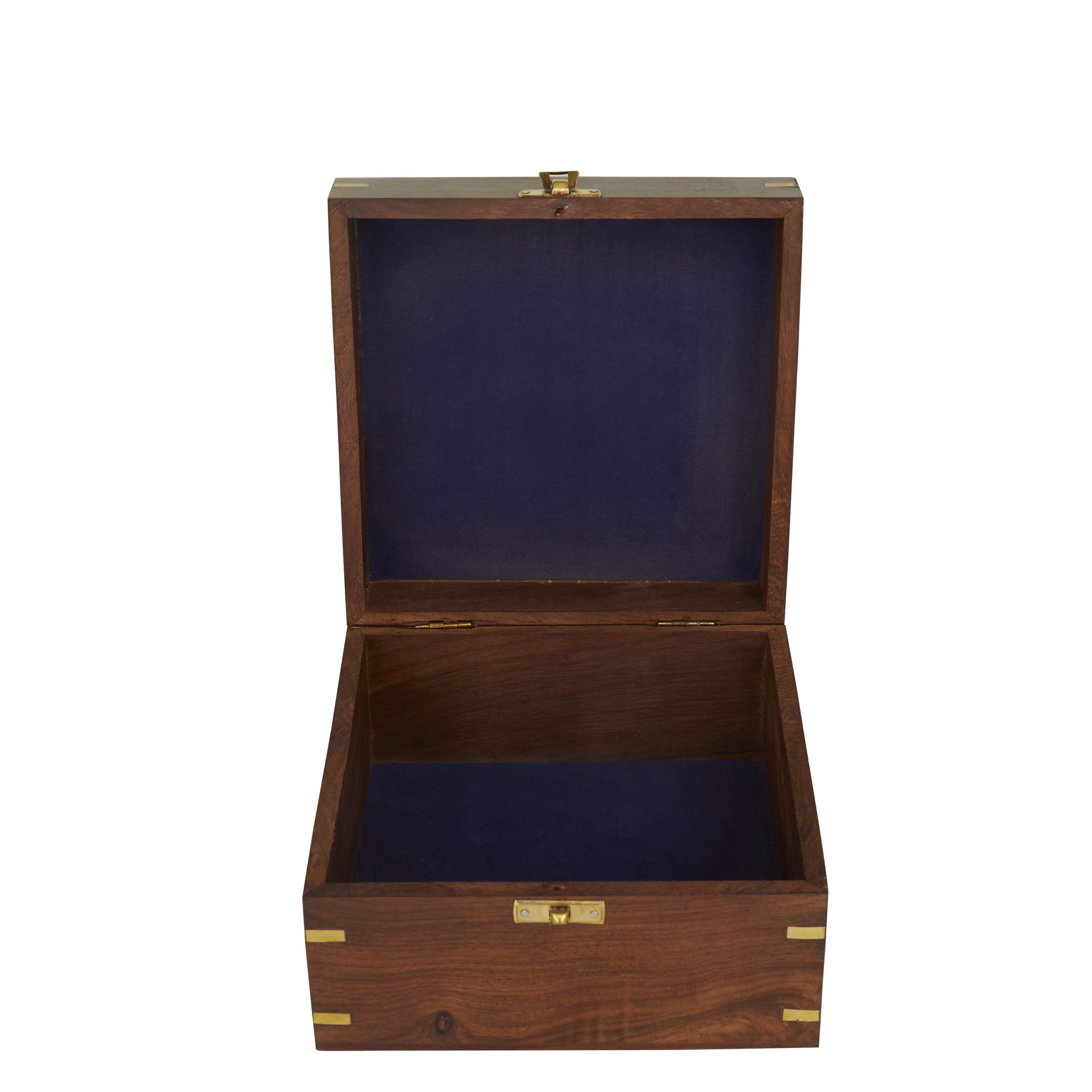 7" Brass Sextant Compass with Decorative Wood Box, by DecMode (2 Count)