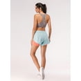 thumbnail image 3 of Women Sport Running Shorts 2 in 1 Gym Athletic Fitness with Pockets, Blue, X-Large, 3 of 4
