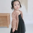 thumbnail image 7 of Odeerbi Toddler Girls Knit Cardigan Sweater Toddler Kids Baby 2025 Fashion Cute Color Long Sleeve Thin Style Button Cardigan Coat Coffee 18-24 Months, 7 of 7
