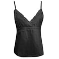 thumbnail image 4 of Camisole Tops for Women Y2k V Neck Lace Neckline Backless Spaghetti Strap Cami Tank Tops Summer Outfits, 4 of 4