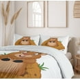 thumbnail image 6 of Ambesonne Groundhog Day Duvet Cover Sets, Marmot in Earth Hole, 2-Queen, Ginger Amber and Peach, 6 of 7