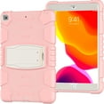 thumbnail image 2 of Shockproof Case for iPad 10.2 (9th/8th/7th Generation, 2021/2020/2019 Release), Kids Friendly Heavy Duty Rugged Hybrid Protective Tablet Cover with Kickstand, Pink, 2 of 7