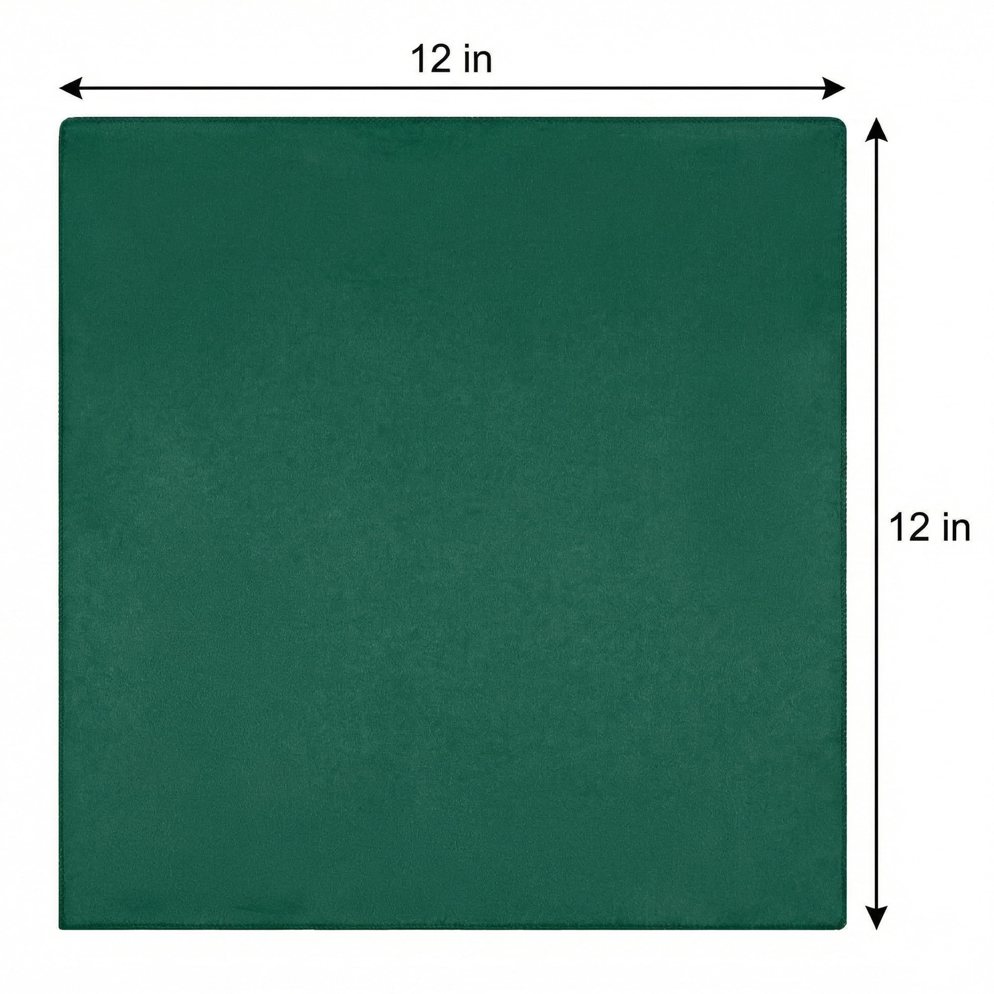 Unique Bargains 12Pcs Reusable Table Dinner Napkins Dark Green 12x12inch