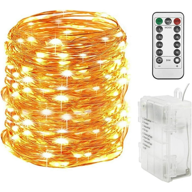 Cadena de luces Twinkle Star, 300 LED, 30 m, cable de cobre blanco cálido