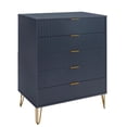 thumbnail image 6 of DUMBO 5-Drawer Tall Dresser from Engineered Wood in Midnight Blue, 6 of 10