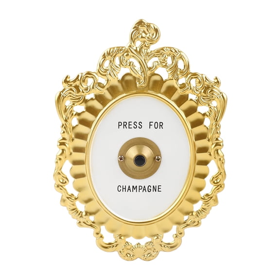 Kitchen Gadgets Vintage Champagne Wine Doorbell Creative Tabletop Decoration Doorbell for Home Hotel Restaurant Evening Gold 20x14.5cm