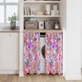 thumbnail image 6 of Spring Floral Kitchen Curtain for Berdoom Living Room Cafe 45 Inch Length, Retro Watercolor Flowers Leaves Plants Purple Tiers Curtains Light Filtering Drapes Window Treatment 2 Panels 52"Wx45"L, 6 of 8