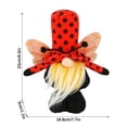 thumbnail image 3 of 1-Pack Cute Faceless Gnome Plush Figurine, Festive Bee-Themed Harvest Doll With Red & Black Decorative Hat, Soft Stuffed Toy for Home Tabletop Decoration, Family Holiday Celebratio, 3 of 6