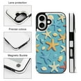 thumbnail image 3 of Compatible with iPhone 11 12 13 mini 14 15 16 Pro Max Plus Wallet Case with Card Holder, PU Leather Kickstand Card Slots Case ( Cartoon Starfish Shells, iPhone 12 Pro Max), 3 of 7