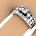 thumbnail image 3 of Dazzlingrock Collection 1.50 Carat (ctw) 14K Princess & Round Diamond Bridal Engagement Set 1 1/2 CT, White Gold, Size 5.5, 3 of 3