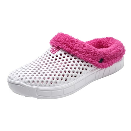 

Juebong Couple Women Winter Home Slippers Keep Warm Anti-Slip Indoors Bedroom Floor Shoes White Size 6