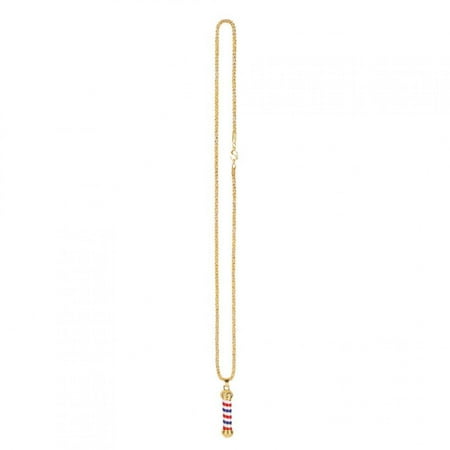 

Barber Shop Turn Light Lamp Pendant Necklace Special Unique Accessory Gold