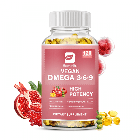 Omega 3-6-9 Fish Oil - 2000mg Triple Strength Omega 3 Supplement for Heart, Brain and Immune Health - Includes Flaxseed & Borage, 120 Servings