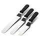 thumbnail image 1 of Espátula desplazada para decorar pasteles, hoja de acero inoxidable con mango ergonómico de PP, juego de espátulas para glaseado (plata/negro, 3 piezas), 1 of 5