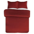 thumbnail image 3 of 3 PCS Squared Stitched Pinsonic Reversible All Season Bedspread Quilt Coverlet Oversized, King Size, Brick Color, 3 of 7