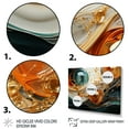 thumbnail image 3 of Designart "Ripple Waves Melody Orange and Gold Harmony V" Abstract Framed Wall Art Decor - Modern Orange Abstract Painting Bedroom Framed Canvas Wall Art, 3 of 6