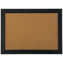 Quartet Home Décor Natural Cork Bulletin Board, 17" x 23", Ebony Frame