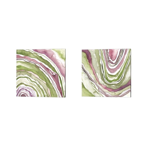 Metaverse Melissa Wang 'Up Close Agate' Canvas Art (Set of 2)