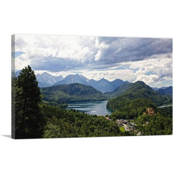 ARTCANVAS Mountains and Forest in Munich Germany Canvas Art Print - Size: 18" x 12" (0.75" Deep)